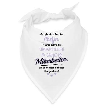 Beste Chefin v - Bandana - Weiß - Vorne