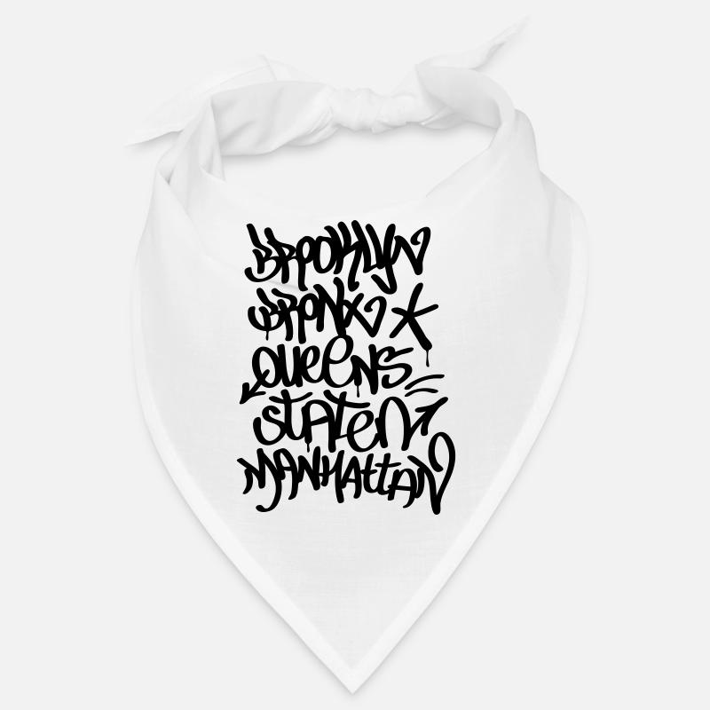 New York graffiti - Bandana - blanc