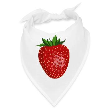 Erdbeere - Bandana - Weiß - Vorne