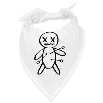 Puppe Voodoo Nadel Schmerz - Bandana - Weiß - Vorne
