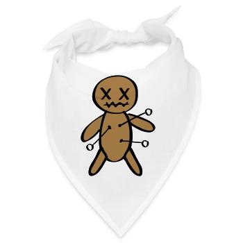 Voodoo Puppe Halloween - Bandana - Weiß - Vorne