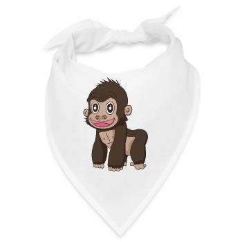 Süsser Affe - Bandana - Weiß - Vorne