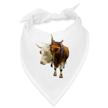 cow beef rind kuh animal tier - Bandana - Weiß - Vorne