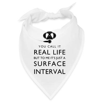 Real life vs surface interval - Bandana - Weiß - Vorne
