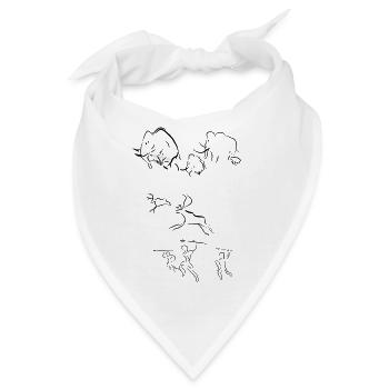 Steinzeit - Bandana - Weiß - Vorne