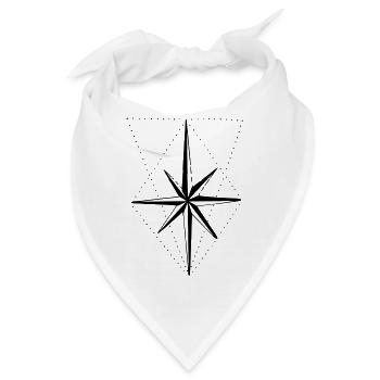Kompass - Bandana - Weiß - Vorne