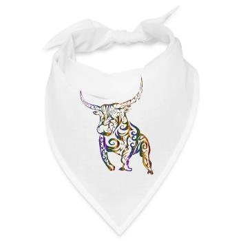 Der bunte Bulle - Bandana - Weiß - Vorne