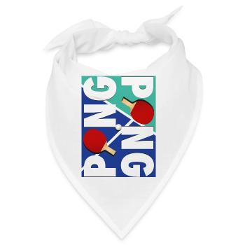 Ping Pong Sport Schläger Design - Bandana - Weiß - Vorne