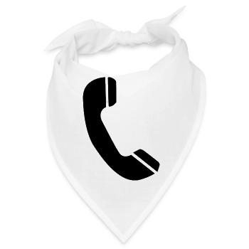 telephone mobiltelefon handy funktelefon retro12 - Bandana - Weiß - Vorne