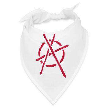 anarchy logo stencil - Bandana - Weiß - Vorne