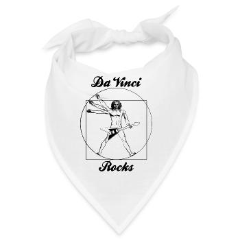 rock n roll Leonard de Vinci - Bandana - Weiß - Vorne