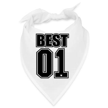 Beste Freunde für immer / Freunde Geschenk 1 - Bandana - Weiß - Vorne