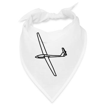 Segelflugzeug LS4 Geschenk - Bandana - Weiß - Vorne