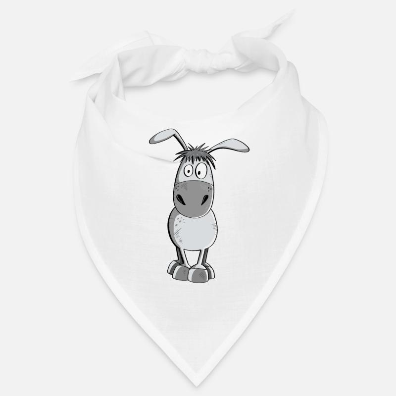 Witziger Grauer Esel - Tiere - Comic Bandana