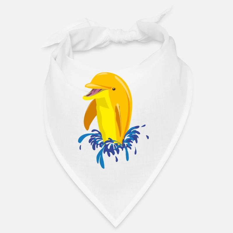 Éclaboussures de dauphin jaune Bandana