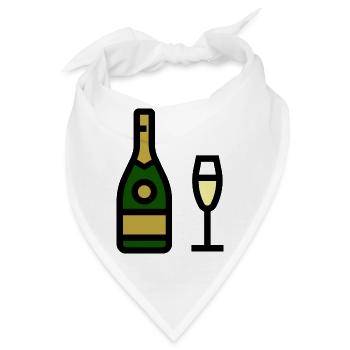 Champangnerglas, Sekt, Sektglas - Bandana - Weiß - Vorne