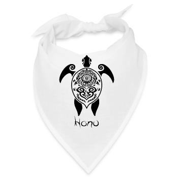 Maori Schildkröten Gruppe Tattoo Geschenk Idee - Bandana - Weiß - Vorne