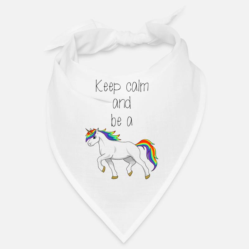 Ein Regenbogen laufendes Einhorn mit Spruch Bandana