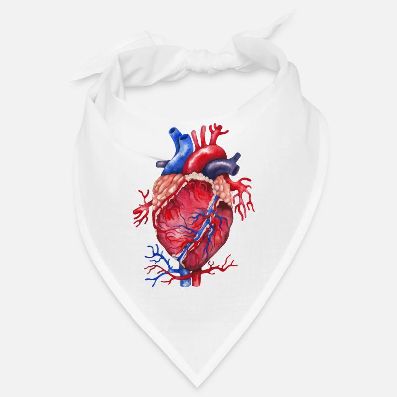 Anatomie du coeur - Bandana - blanc