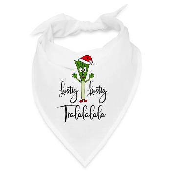 Nikolauch Lustig Lustig Tralalalala Lauch Spruch - Bandana - Weiß - Vorne
