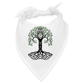 Baum des Lebens - Bandana - Weiß - Vorne