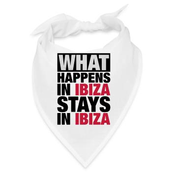 What Happens in Ibiza Stays in ibiza - Bandana - Weiß - Vorne