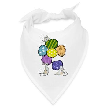 Blüte nähen - Bandana - Weiß - Vorne