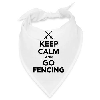 Keep calm and go fencing - Bandana - Weiß - Vorne