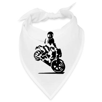Motorrad stunt - Bandana - Weiß - Vorne
