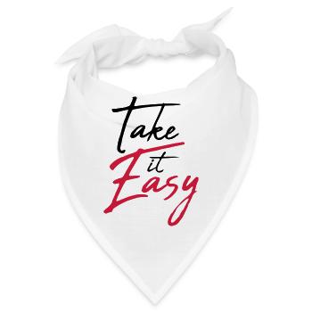 ruhig cool take it easy logo design text chill ein - Bandana - Weiß - Vorne