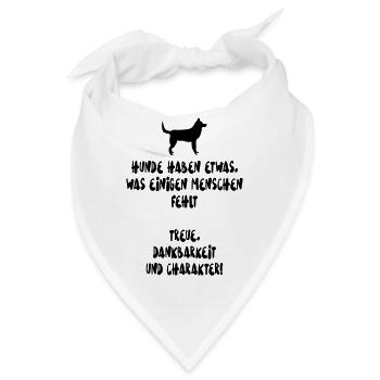 Hunde Spruch - Bandana - Weiß - Vorne