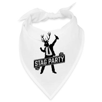 Stag Party (Junggesellenabschied JGA / 2C) - Bandana - Weiß - Vorne