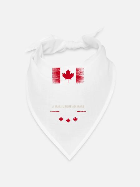 Drapeau unifolié Canada Canada Amérique - Bandana - blanc