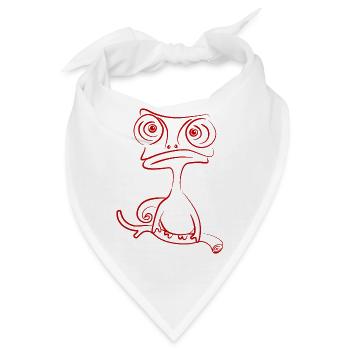 chamäleon tier exotisch - Bandana - Weiß - Vorne
