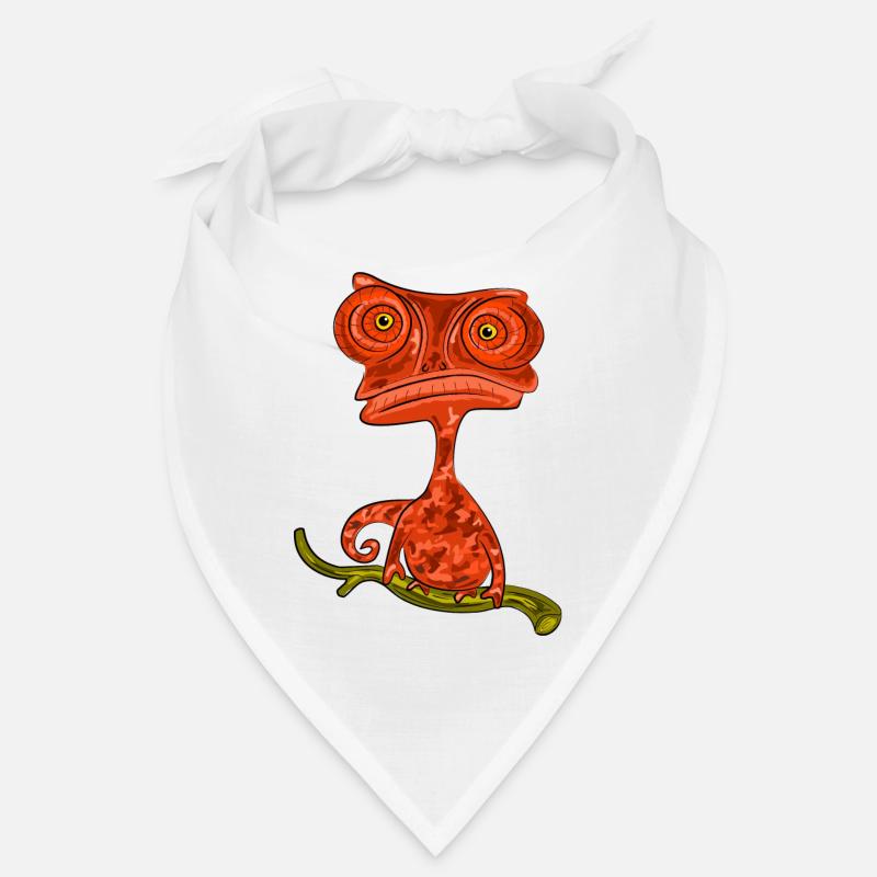 Chamaeleon Exotisch Geschenkidee - Bandana - Weiß