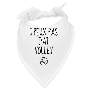 Volleyball - Volley Ball - Volley-Ball - Sport - Bandana - Weiß - Vorne