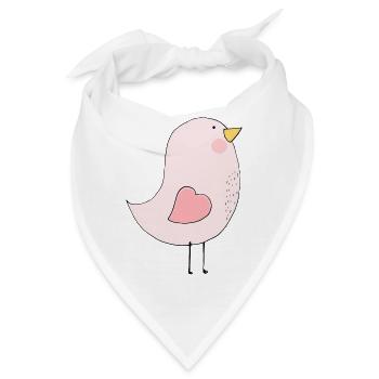 Vögelchen - Bandana - Weiß - Vorne