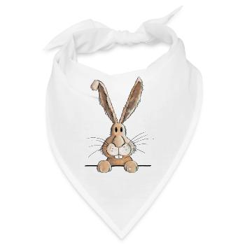 Lustiger Hase - Bandana - Weiß - Vorne