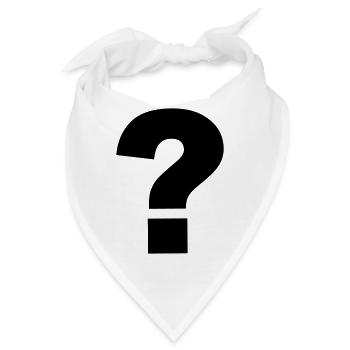 fragezeichen - Bandana - Weiß - Vorne
