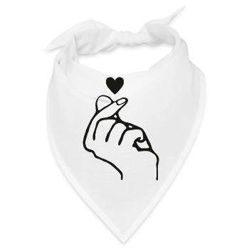 Hände klicken - Bandana - Weiß - Vorne