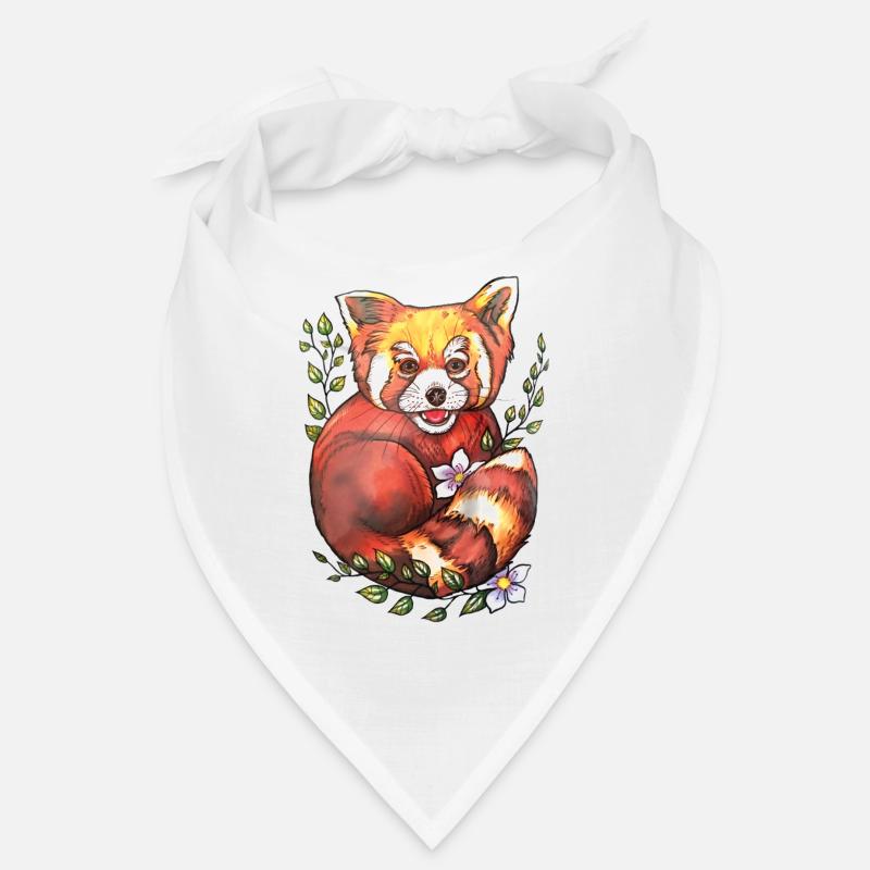 Roter Panda - Bandana - Weiß