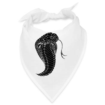 Cobra Schlange Kobra Snake - Bandana - Weiß - Vorne