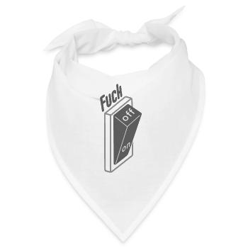 fuck off fuck you - Bandana - Weiß - Vorne