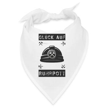 Glück auf. Ruhrpott - Bandana - Weiß - Vorne