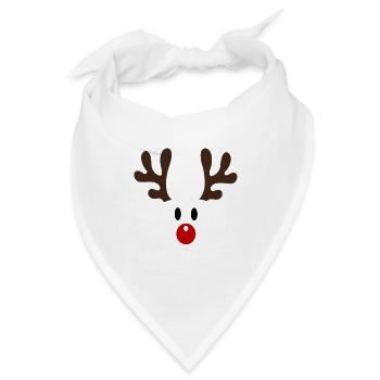 schlichtes rentier - Bandana - Weiß - Vorne
