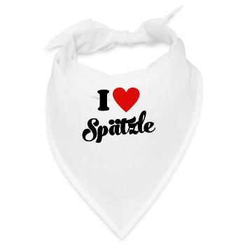 Ich liebe Spätzle mit Soß Schwäbisch Schwaben - Bandana - Weiß - Vorne