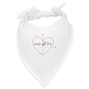 mathematische formel für ein herz - Bandana - Weiß - Vorne