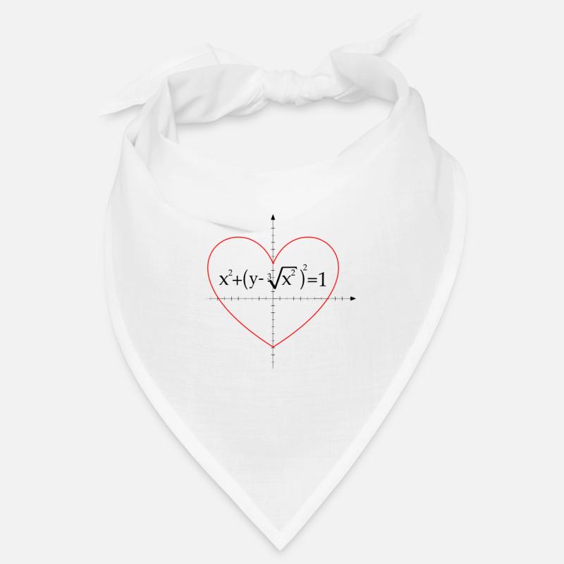 math formula for a heart - Bandana - white