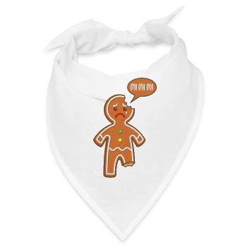 Lebkuchenmann Mimimi Mi Mi Mi Lustige Sprüche - Bandana - Weiß - Vorne