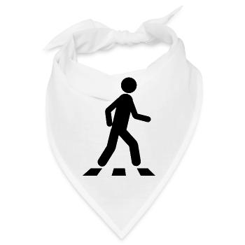 Pieton Walking Walking ikone - Bandana - Weiß - Vorne